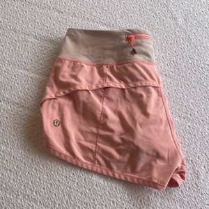 Lululemon light pink speed up short